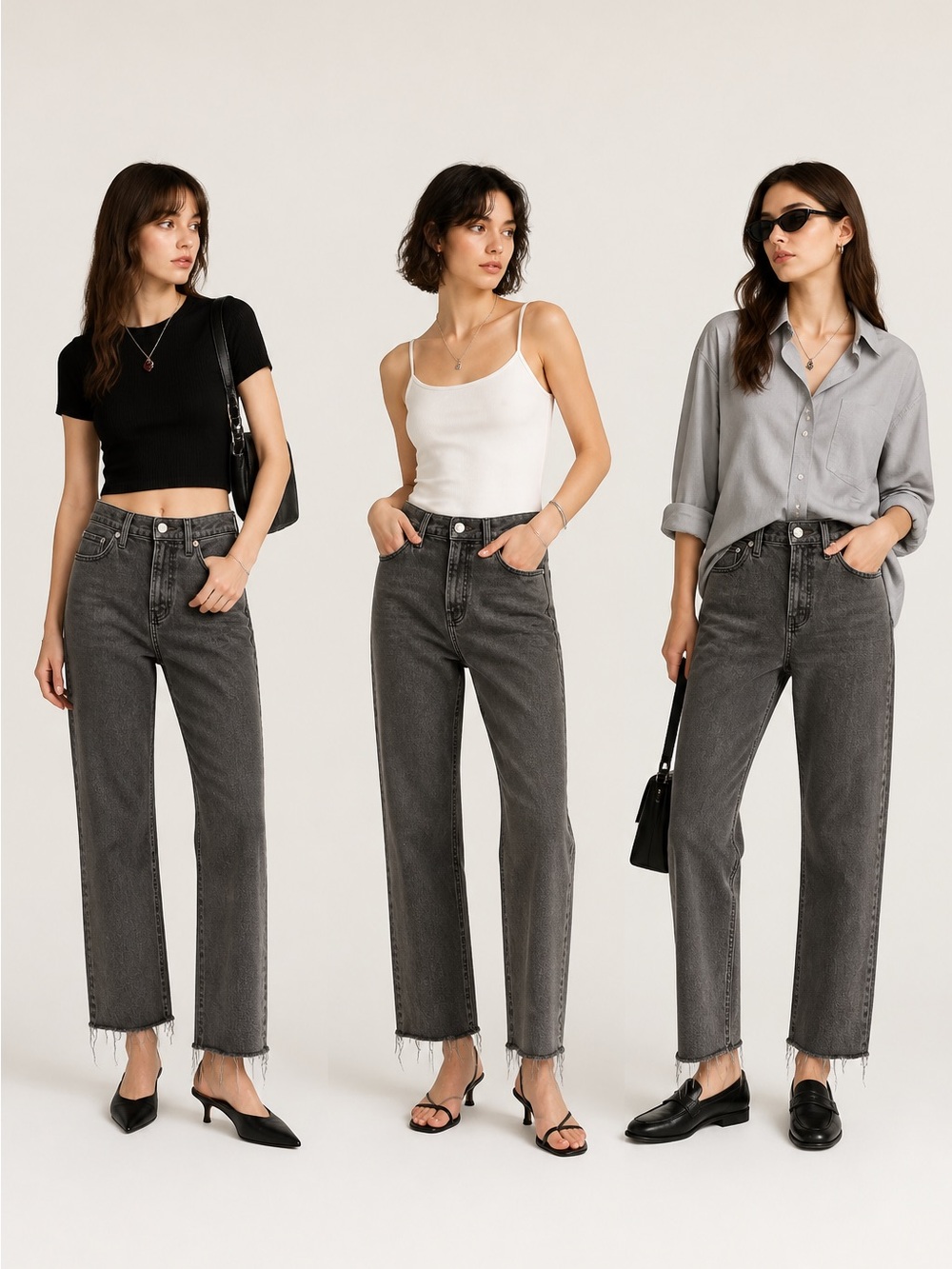 Madewell Curvy Perfect Vintage Straight Leg Women’s 28P Raw Hem Cropped Jeans
